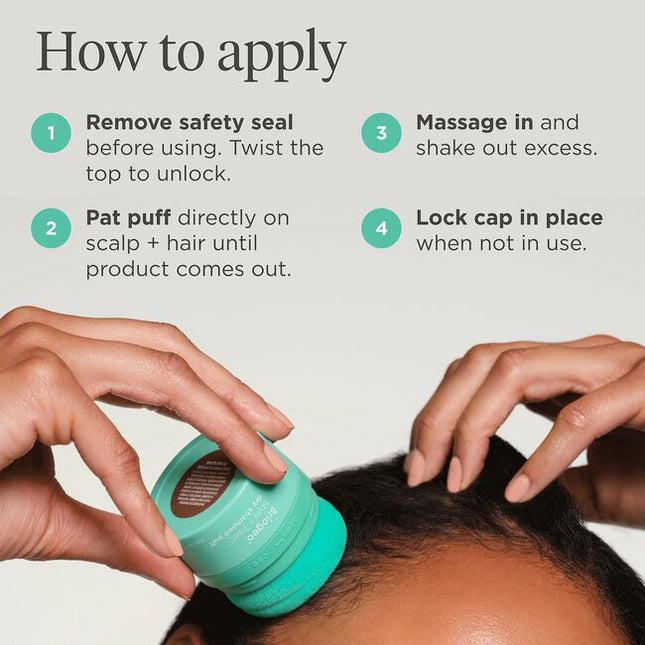 Style + Treat™ Dry Shampoo Puff is a lightweight, aerosol-free powder that absorbs excess oil to refresh hairstyles. This talc-free dry shampoo uses a compact power puff for a convenient, on-the-go root refresh. A universal brown tint blends seamlessly for root touch-ups with no white cast.