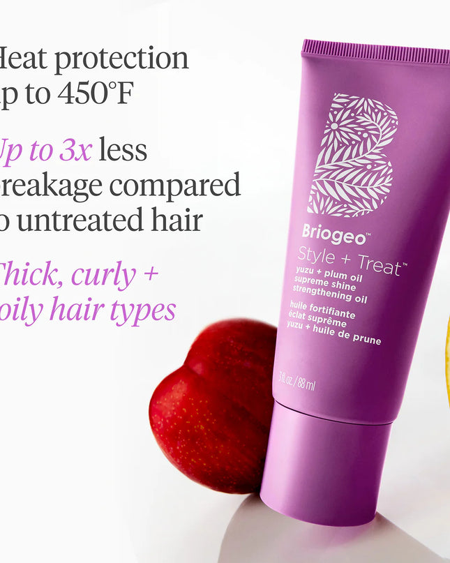 A cushiony, pearlescent gloss-to-oil essential that delivers instant shine, lasting moisture + strengthens strands for glossy, healthy-looking hair. Created with 99% naturally derived ingredients, this silicone-free hair oil enhances dry, dull strands with revitalizing moisture and a glistening finish. For medium to thick hair, use daily for a high-shine finish. For fine to medium, use for high-shine slicked-back styling.