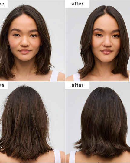 A silicone-free multitasking hair oil that protects, smooths, moisturizes and adds subtle shine to fine hair without weighing it down. Using 99% naturally derived ingredients, this versatile oil enhances fine to medium hair with weightless moisture, a soft, subtle glow, and a frizz-free finish. Heat + humidity protection combine with a featherweight texture to allow for wet or dry styling without damage to delicate strands.