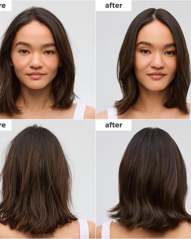 A silicone-free multitasking hair oil that protects, smooths, moisturizes and adds subtle shine to fine hair without weighing it down. Using 99% naturally derived ingredients, this versatile oil enhances fine to medium hair with weightless moisture, a soft, subtle glow, and a frizz-free finish. Heat + humidity protection combine with a featherweight texture to allow for wet or dry styling without damage to delicate strands.