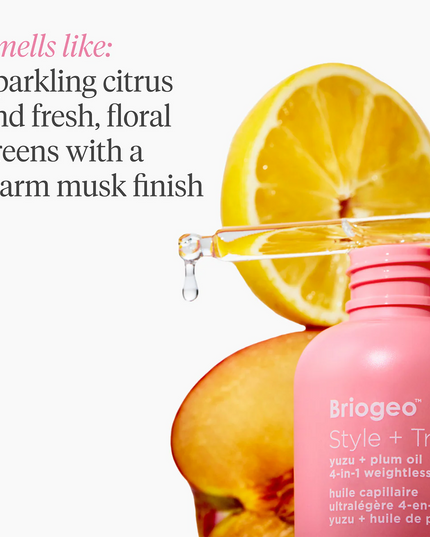 A silicone-free multitasking hair oil that protects, smooths, moisturizes and adds subtle shine to fine hair without weighing it down. Using 99% naturally derived ingredients, this versatile oil enhances fine to medium hair with weightless moisture, a soft, subtle glow, and a frizz-free finish. Heat + humidity protection combine with a featherweight texture to allow for wet or dry styling without damage to delicate strands.