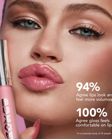 BUXOM's Full-On Plumping Lip Polish glides on with a weightless, non-sticky feel, visibly plumping the appearance of lips. Our signature peptide complex plumps, while vitamin E provides moisture for soft, luscious lips. All with a high-shine, shimmering finish and a comfortable, tantalizing tingle.