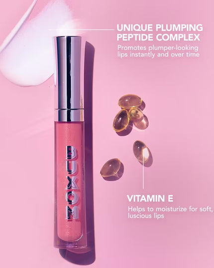BUXOM's bestselling Lip Polish visibly plumps the appearance of lips with a weightless, non-sticky feel. Signature peptide complex helps to plump your pout, while vitamin E provides moisture for soft and luscious lips. Provides a high-shine, shimmering finish with a comfortable, tantalizing tingle.