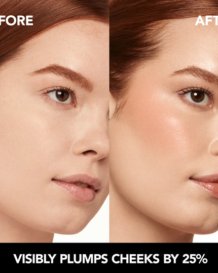 This cutting-edge blush combines the ease of a cream, the finish of a powder and our advanced plumping technology that’s clinically shown to visibly plump cheeks. A perfect blend of matte &amp; radiant, the airy texture blends like a dream, leaving cheeks with a hazy wash of medium buildable color and a diffused, cloud-like finish. Cruelty free.