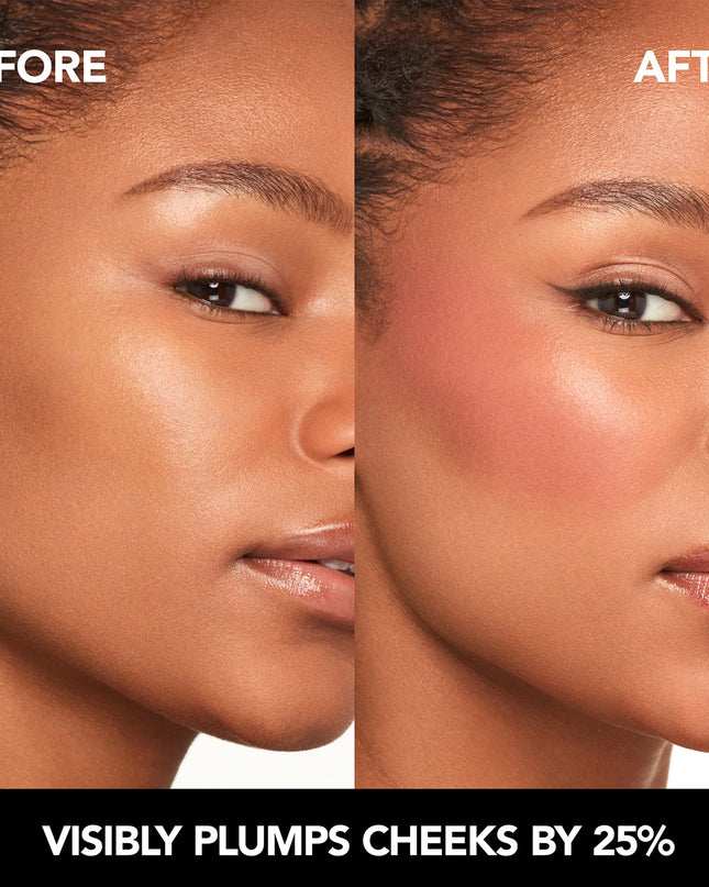 This cutting-edge blush combines the ease of a cream, the finish of a powder and our advanced plumping technology that’s clinically shown to visibly plump cheeks. A perfect blend of matte &amp; radiant, the airy texture blends like a dream, leaving cheeks with a hazy wash of medium buildable color and a diffused, cloud-like finish. Cruelty free.