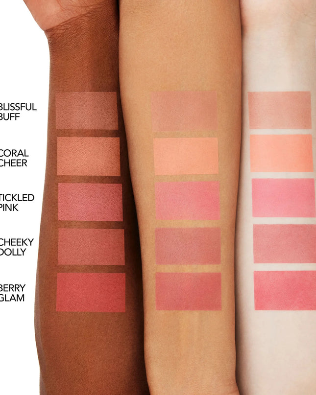 This cutting-edge blush combines the ease of a cream, the finish of a powder and our advanced plumping technology that’s clinically shown to visibly plump cheeks. A perfect blend of matte &amp; radiant, the airy texture blends like a dream, leaving cheeks with a hazy wash of medium buildable color and a diffused, cloud-like finish. Cruelty free.