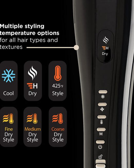The CHI Lava AirGlide Multistyler combines advanced CHI Lava Technology with powerful airflow and precision heating to deliver salon-quality results in one sleek, all-in-one tool. Designed with Volcanic Lava-infused plates and a high-speed 106,900 RPM motor, it offers fast drying and frizz-free styling with minimized heat damage.