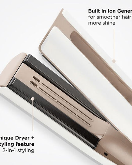 The CHI Lava® AirGlide Multistyler combines advanced CHI Lava Technology with powerful airflow and precision heating to deliver salon-quality results in one sleek, all-in-one tool. Designed with Volcanic Lava-infused plates and a high-speed 106,900 RPM motor, it offers fast drying and frizz-free styling with minimized heat damage.