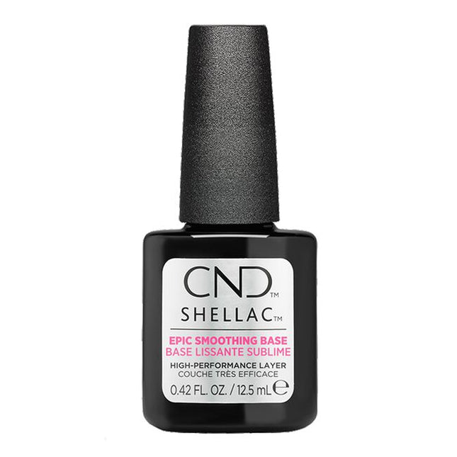 The CND Epic Smoothing Base Coat is the ultimate 2-in-1 base and smoothing layer designed to prime, smooth, and extend the wear of SHELLAC gel nail polish. Engineered with GRIP-CANVAS technology, this innovative gel base coat extends the wear of your CND SHELLAC gel nail polish for up to 21 days of high-performance wear.