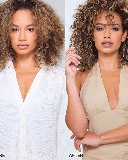 A serum that supplements natural oils lacking in curly and coily hair for instantly silky, defined, frizz-free results. Rich-oil blend moisturizes strands from root to tip for instantly plump, plush, juicy curls. No weight or greasy feel!