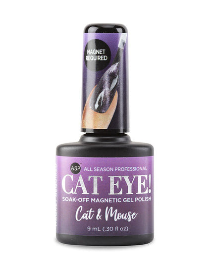 Cat Eye Magnetic Gel Polish contains fine magnetic powder to create captivating designs in many combinations.