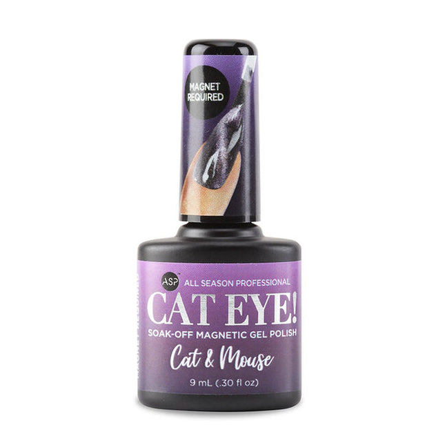 Cat Eye Magnetic Gel Polish contains fine magnetic powder to create captivating designs in many combinations.