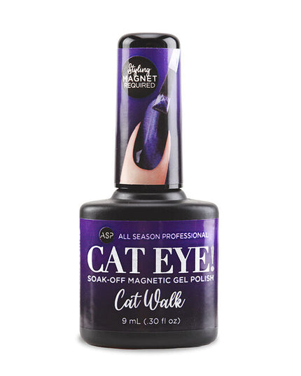 Cat Eye Magnetic Gel Polish contains fine magnetic powder to create captivating designs in many combinations.