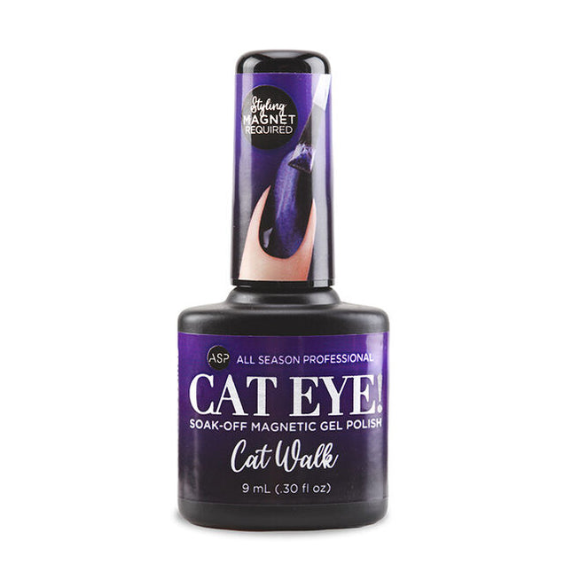 Cat Eye Magnetic Gel Polish contains fine magnetic powder to create captivating designs in many combinations.