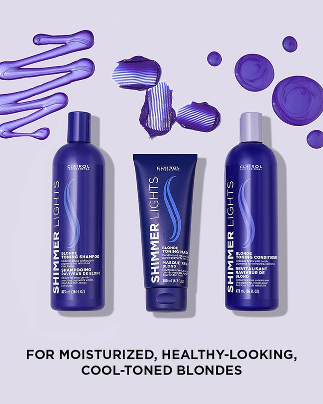 SHIMMER LIGHTS Conditioner Blonde Silver is a rich blend of emollients moisturizers and color refreshers that renews faded highlights and brightens gray hair.