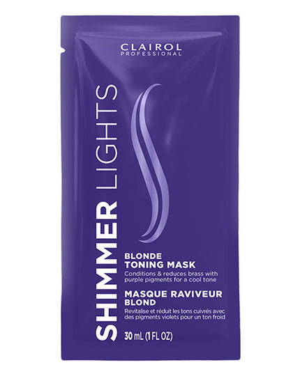 Your blonde has a new best friend! Shimmer Lights Violet Toning Mask breakthrough technology provides the perfect balance of violet toning and deep conditioning to keep blonde, highlighted, or silver hair shimmery bright and brass free.