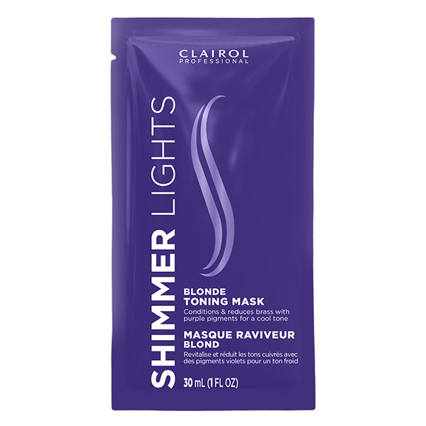 Your blonde has a new best friend! Shimmer Lights Violet Toning Mask breakthrough technology provides the perfect balance of violet toning and deep conditioning to keep blonde, highlighted, or silver hair shimmery bright and brass free.