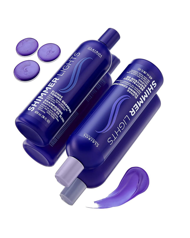 SHIMMER LIGHTS Shampoo Blonde Silver is an award-winning, protein-enriched color enhancing shampoo that tones down brassiness on blonde or gray hair.