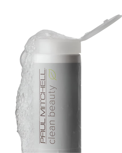 Expand your skin care routine with healthy scalp essentials from Paul Mitchell® Clean Beauty. Clean Beauty Scalp is infused with gentle botanicals that help rebalance sebum production (happy scalp!) while strengthening and nourishing strands (healthy hair!). Infused with nutrient-rich Italian grapevine sap and soothing chamomile extract, the 3-part system calms a dry, oily or sensitive scalp with instant, cooling relief you can feel (ahhh).