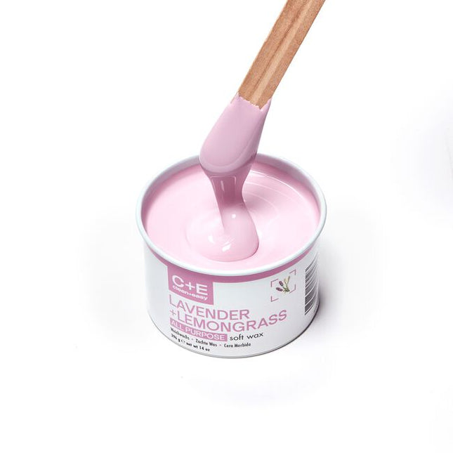 Infused with the scents of lavender and lemongrass, this soft wax formula provides a calming, aromatic waxing experience. Lavender is known for its soothing, relaxing scent and lemongrass has a fresh, herbaceous scent that is uplifting and mood boosting