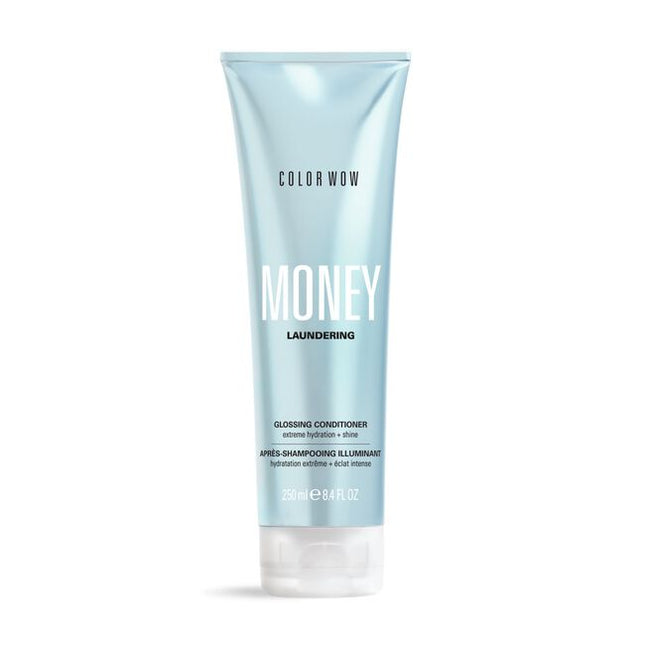 Money Laundering Glossing Conditioner for extreme hydration and shine. Luxurious, weightless conditioner delivers a surge of hydration for stronger, more resilient strands. Leaves hair smooth with a glossy, intense shine.