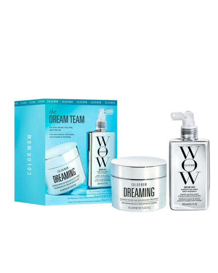The Dream Team Duo Includes:

(1) - Dream Coat Supernatural Spray, 6.7 fl. oz.
(1) - Dreaming Advanced Repair &amp; Resurfacing Treatment, 7.5 fl. oz.