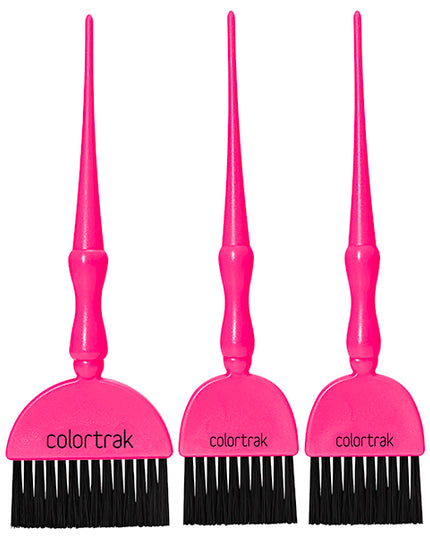 Experience the bold precision and control of the Electric Pink Wand, crafted for comfortable performance. The single King and two Queen size brushes have a non-slip ergonomic grip and stain-resistant handles. This vibrant tool ensures superior control and effortless clean-up. 