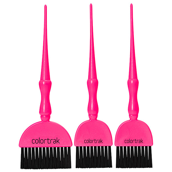 Experience the bold precision and control of the Electric Pink Wand, crafted for comfortable performance. The single King and two Queen size brushes have a non-slip ergonomic grip and stain-resistant handles. This vibrant tool ensures superior control and effortless clean-up. 