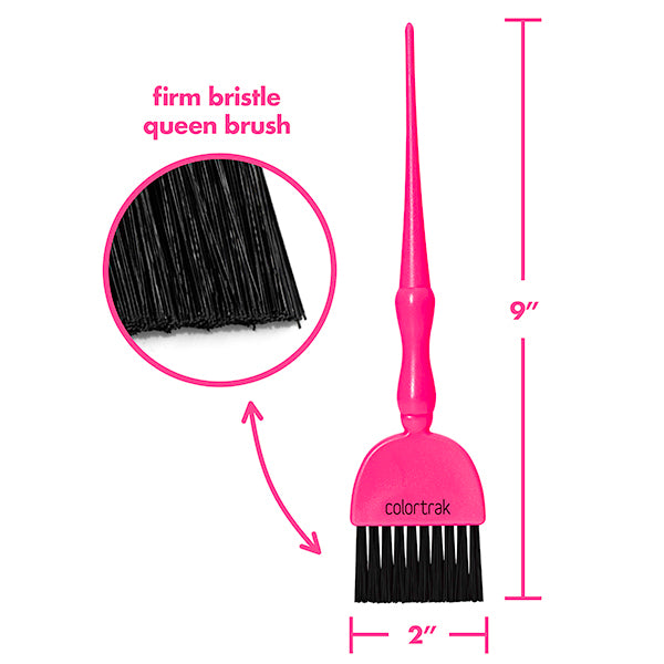 Experience the bold precision and control of the Electric Pink Wand, crafted for comfortable performance. The single King and two Queen size brushes have a non-slip ergonomic grip and stain-resistant handles. This vibrant tool ensures superior control and effortless clean-up. 