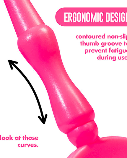 Experience the bold precision and control of the Electric Pink Wand, crafted for comfortable performance. The single King and two Queen size brushes have a non-slip ergonomic grip and stain-resistant handles. This vibrant tool ensures superior control and effortless clean-up. 