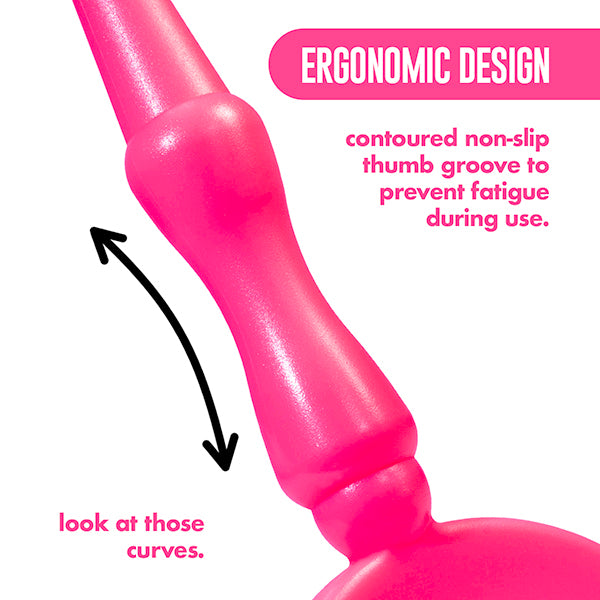 Experience the bold precision and control of the Electric Pink Wand, crafted for comfortable performance. The single King and two Queen size brushes have a non-slip ergonomic grip and stain-resistant handles. This vibrant tool ensures superior control and effortless clean-up. 