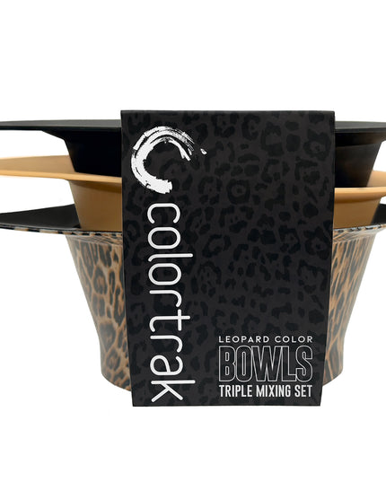 The Colortrak Leopard Stackable Color Bowl (3 Pack) is a professional-grade salon tool set designed to combine visual flair with heavy-duty function.