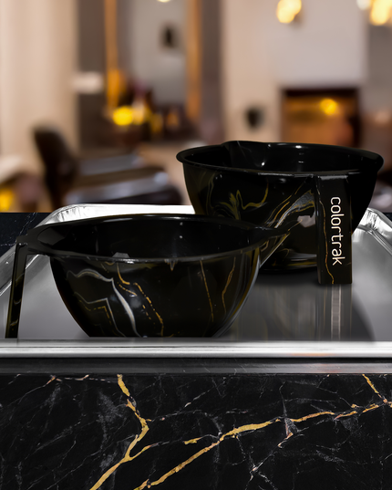 Where precision and style collide, The Midnight Lux Bowls are crafted in a sleek, deep hue and bring a touch of luxe to your coloring ritual. The perfectly curved edges make mixing and applying color smooth and seamless, while the non-slip base ensures stability during every process. With every mix, you’ll feel the magic of Midnight Lux—because your color deserves more than just a bowl.