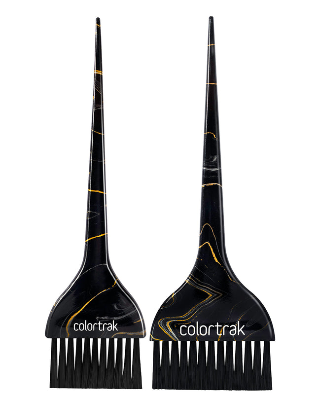 Where precision meets midnight allure. These brushes with deep sapphire bristles are designed for seamless application and glide through every stroke with effortless control. The handle ensures a steady grip, while the luxe bristles hold just the right amount of product for flawless saturation. Whether you're painting bold transformations or soft blends, these brushes bring an air of mystery and mastery to your craft. Because great color starts with the perfect brush.