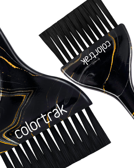Where precision meets midnight allure. These brushes with deep sapphire bristles are designed for seamless application and glide through every stroke with effortless control. The handle ensures a steady grip, while the luxe bristles hold just the right amount of product for flawless saturation. Whether you're painting bold transformations or soft blends, these brushes bring an air of mystery and mastery to your craft. Because great color starts with the perfect brush.