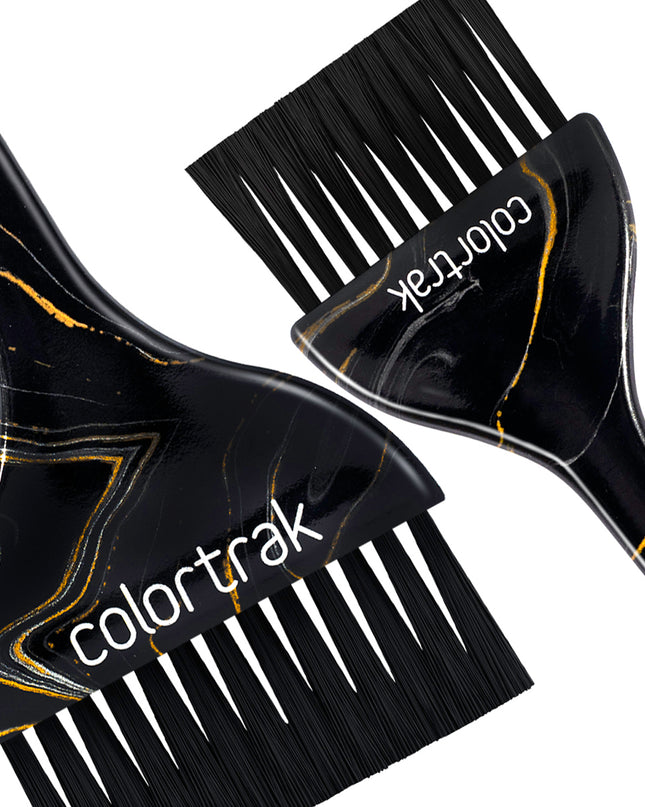 Where precision meets midnight allure. These brushes with deep sapphire bristles are designed for seamless application and glide through every stroke with effortless control. The handle ensures a steady grip, while the luxe bristles hold just the right amount of product for flawless saturation. Whether you're painting bold transformations or soft blends, these brushes bring an air of mystery and mastery to your craft. Because great color starts with the perfect brush.
