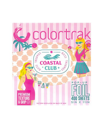 Say hello to Coastal Club, where every highlight is members only and your glow is always on the list. Think cabana vibes, tennis court chic, and sun drenched cocktails with the girls, this foil is all about effortless glam with pro level performance. From bold blondes to sun kissed highlights, every application feels like a poolside cocktail, effortless, elevated, and just the right amount of glam. Join the club. Flawless color looks good on you. Graceful. Glamorous. Game ready. This is Coastal Club.