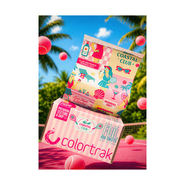 Say hello to Coastal Club, where every highlight is members only and your glow is always on the list. Think cabana vibes, tennis court chic, and sun drenched cocktails with the girls, this foil is all about effortless glam with pro level performance. From bold blondes to sun kissed highlights, every application feels like a poolside cocktail, effortless, elevated, and just the right amount of glam. Join the club. Flawless color looks good on you. Graceful. Glamorous. Game ready. This is Coastal Club.
