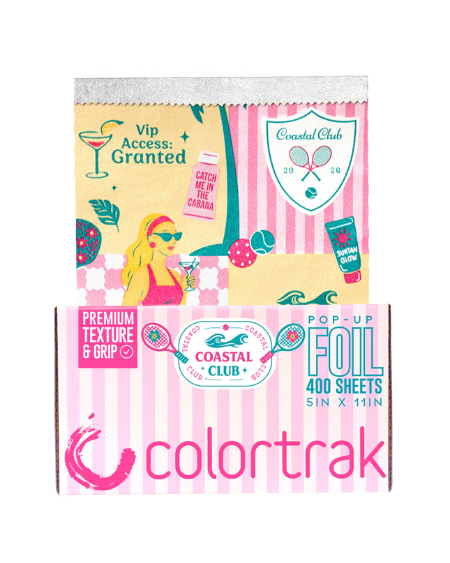 Say hello to Coastal Club, where every highlight is members only and your glow is always on the list. Think cabana vibes, tennis court chic, and sun drenched cocktails with the girls, this foil is all about effortless glam with pro level performance. From bold blondes to sun kissed highlights, every application feels like a poolside cocktail, effortless, elevated, and just the right amount of glam.