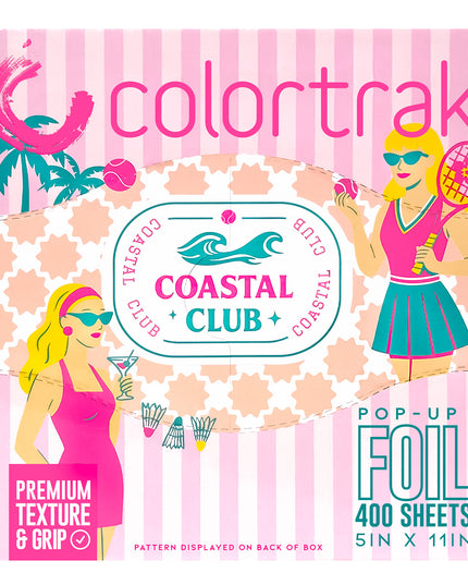 Say hello to Coastal Club, where every highlight is members only and your glow is always on the list. Think cabana vibes, tennis court chic, and sun drenched cocktails with the girls, this foil is all about effortless glam with pro level performance. From bold blondes to sun kissed highlights, every application feels like a poolside cocktail, effortless, elevated, and just the right amount of glam.