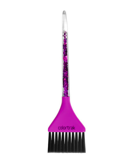 Bring sparkle & shimmer to your station with a brush that blends performance and style. Feather bristles deliver a light, seamless touch for highlights, color melting, and balayage, while the glitter-filled handle glistens and flows as you work.