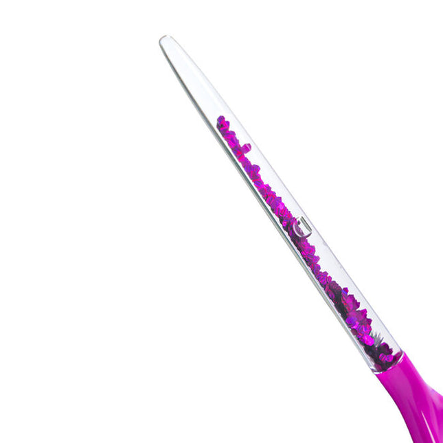 Bring sparkle & shimmer to your station with a brush that blends performance and style. Feather bristles deliver a light, seamless touch for highlights, color melting, and balayage, while the glitter-filled handle glistens and flows as you work.