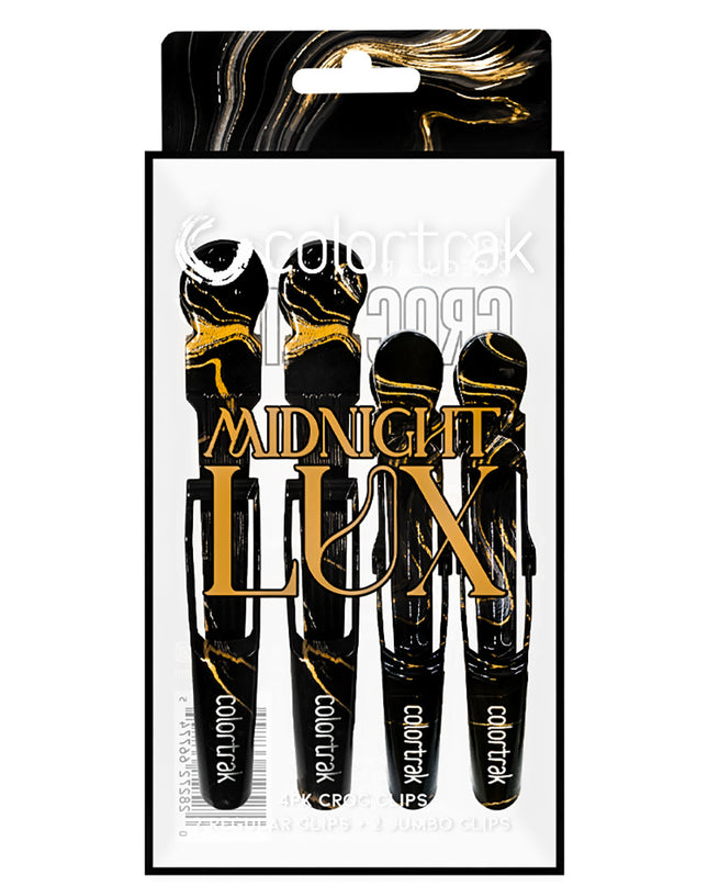 Power, precision, and a touch of mystery, these croc clips lock hair in place with a no-slip grip, giving you total control over every section. Designed for strength and flexibility, they hold even the thickest hair without budging. Whether you're crafting bold transformations or subtle refinements, these clips bring the perfect balance of function and midnight elegance to your station. Because every masterpiece starts with the right hold.
