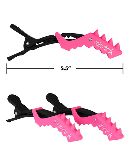 These aren't ordinary clips - they're a statement piece. This 4 pack of spikey jumbo croc clips is sure to grab all the attention, keeping your strands up with some extra bite.