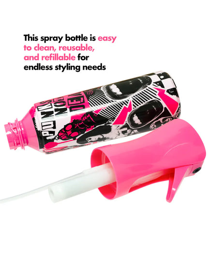 Born to stand out? Colortrak's Punk Spray Bottle produces a stream of sustained mist that lasts a few seconds with multiple pulls of the trigger, allowing large areas to be covered quickly and easily, holding sprays for 3 seconds, achieving a continuous spray effect.