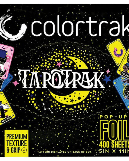 Step into the mystical realm of hair artistry with Tarotrak! Infused with the enchanting energy of Tarot, this foil guides your creative process like a trusted deck—revealing vibrant colors, bold styles, and transformative looks with every session. Let the symbols of intuition, creativity, and transformation inspire your work as you craft hair that feels as magical as it looks. The cards don’t lie—the future is fabulous hair!