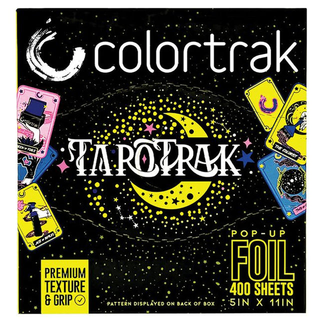 Step into the mystical realm of hair artistry with Tarotrak! Infused with the enchanting energy of Tarot, this foil guides your creative process like a trusted deck—revealing vibrant colors, bold styles, and transformative looks with every session. Let the symbols of intuition, creativity, and transformation inspire your work as you craft hair that feels as magical as it looks. The cards don’t lie—the future is fabulous hair!