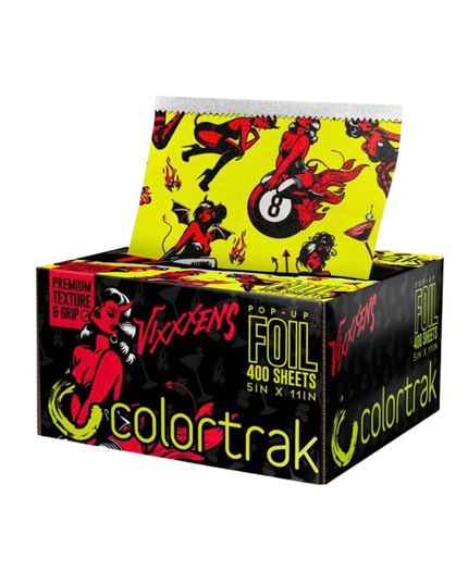 Vixxxens isn’t here to play nice, it’s here to play wicked. This neon hot foil brings serious hold with a flirty bite, making every highlight feel like a trick and a treat. Spiked with devil girl attitude and retro glam sass, Vixxxens delivers bold separation, flawless saturation, and a finish that’s downright sinful. Whether you’re conjuring icy blondes, fiery reds, or glossy blacks, your color will stay sharp, shiny, and a little dangerous. Hot, wild, and wickedly precise, this is Vixxxens.