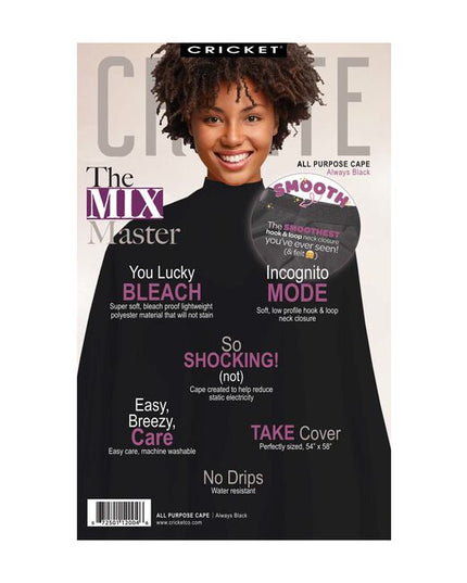 The color black is always a winner. Cricket’s ALWAYS BLACK APPAREL SERIES is made out of breathable, super soft material that has been treated to protect the hairstylist and their clients in comfort and style. High quality, that you can trust, with features that make all the difference, like the unique, low profile hook and loop style cape closure – super smooth!