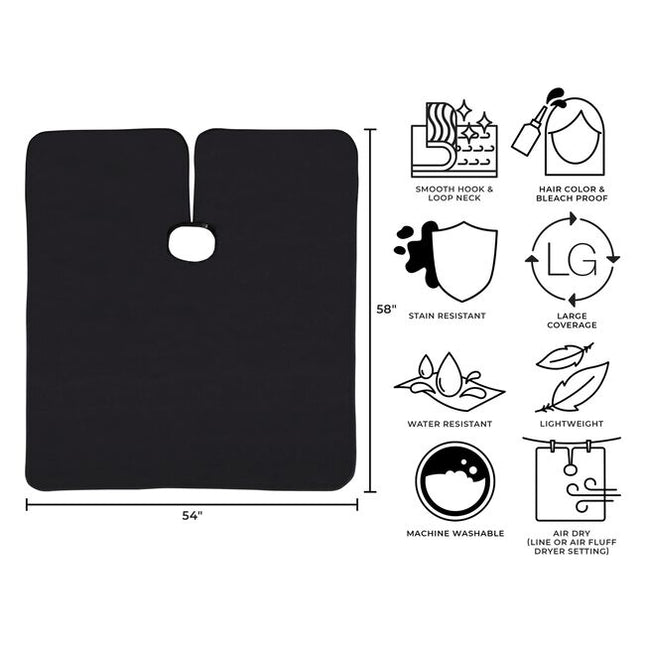 The color black is always a winner. Cricket’s ALWAYS BLACK APPAREL SERIES is made out of breathable, super soft material that has been treated to protect the hairstylist and their clients in comfort and style. High quality, that you can trust, with features that make all the difference, like the unique, low profile hook and loop style cape closure – super smooth!